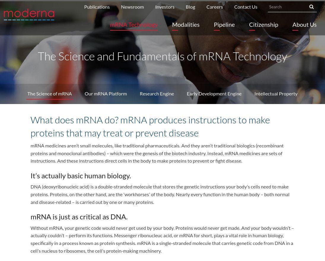 What does mRNA do? mRNA produces instructions to make proteins that may treat or prevent disease