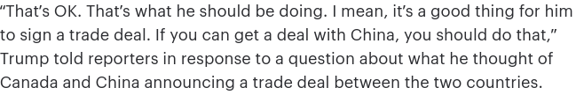 Screenshot 2026 01 25 at 10 41 57 Donald Trump approves of Canada making China trade deal 'You should do that'