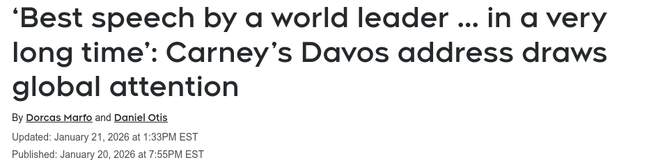 Screenshot 2026 01 25 at 10 42 46 Mark Carney's Davos speech Reaction from BBC NYT Rolling Stone