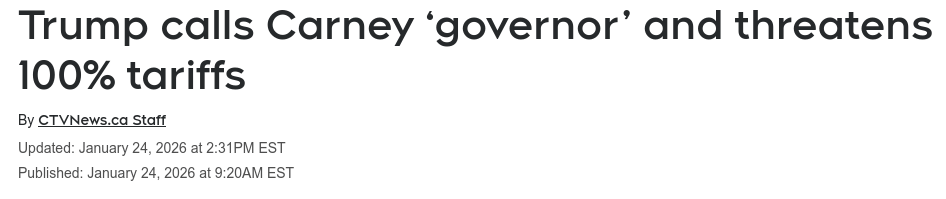 Screenshot 2026 01 25 at 10 43 23 Trump warns of more tariffs on Canada LIVE UPDATES